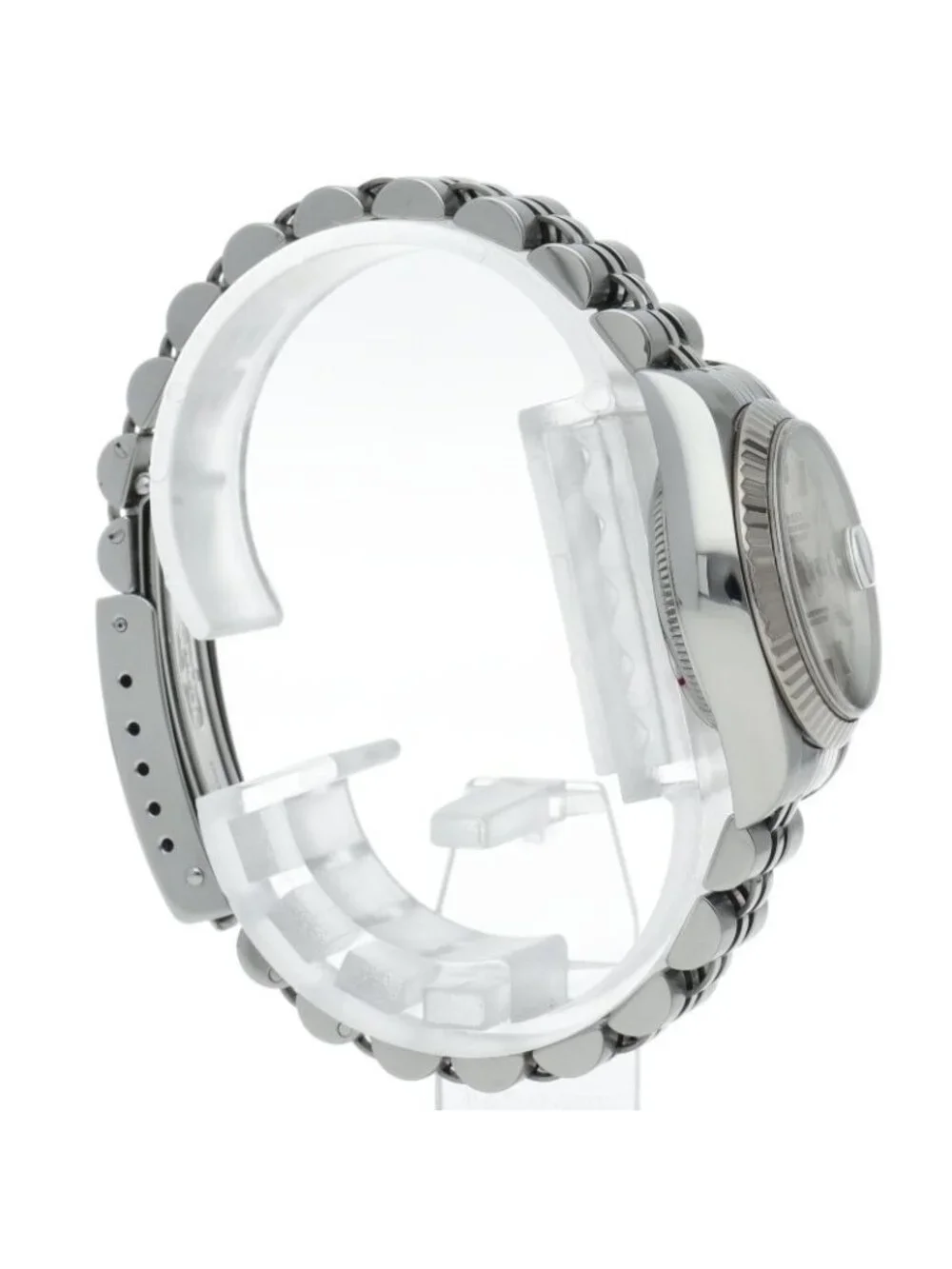 Rolex Datejust Watch Box 18k White Gold SS Silver Polished